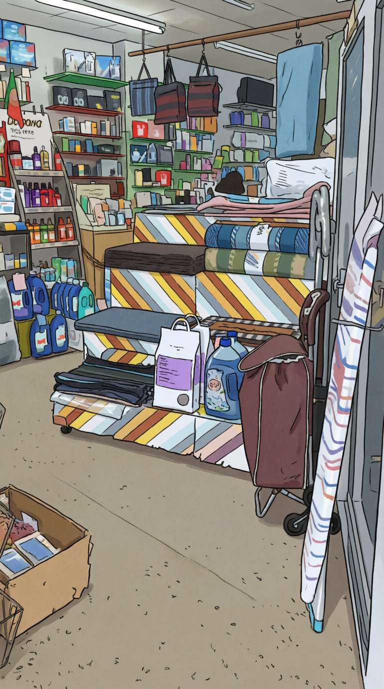 Montra de produtos de higiene